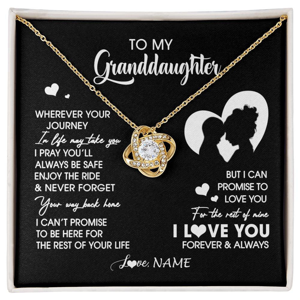 Personalized To My Granddaughter Necklace From Grandma Wherever Your Journey Granddaughter Birthday Gifts Graduation Christmas Customized Gift Box Message Card