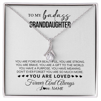 Personalized To My Granddaughter Necklace From Grandma You Are Forever Beautiful Granddaughter Birthday Graduation Christmas Customized Gift Box Message Card