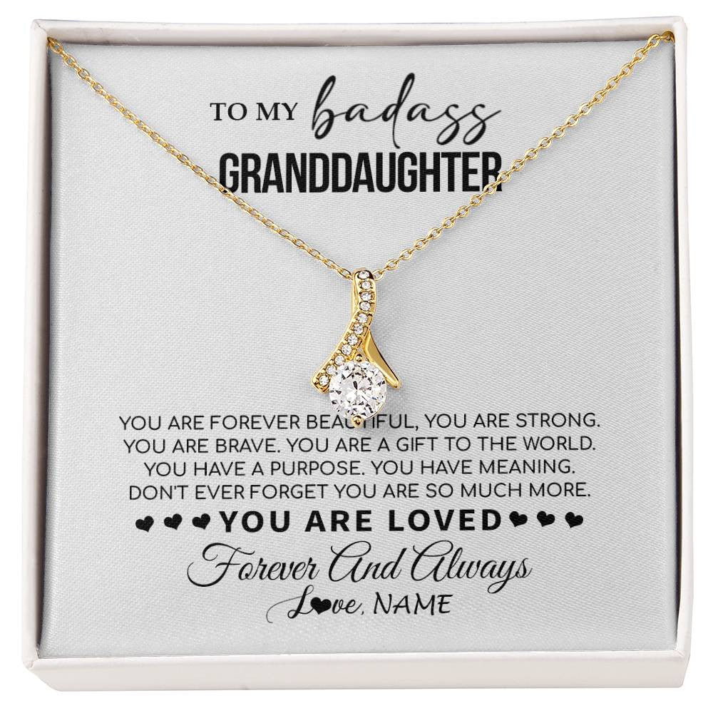 Personalized To My Granddaughter Necklace From Grandma You Are Forever Beautiful Granddaughter Birthday Graduation Christmas Customized Gift Box Message Card