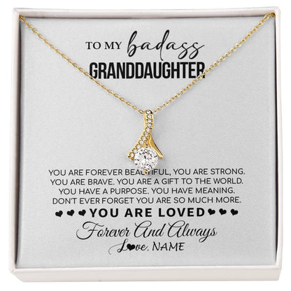 Personalized To My Granddaughter Necklace From Grandma You Are Forever Beautiful Granddaughter Birthday Graduation Christmas Customized Gift Box Message Card