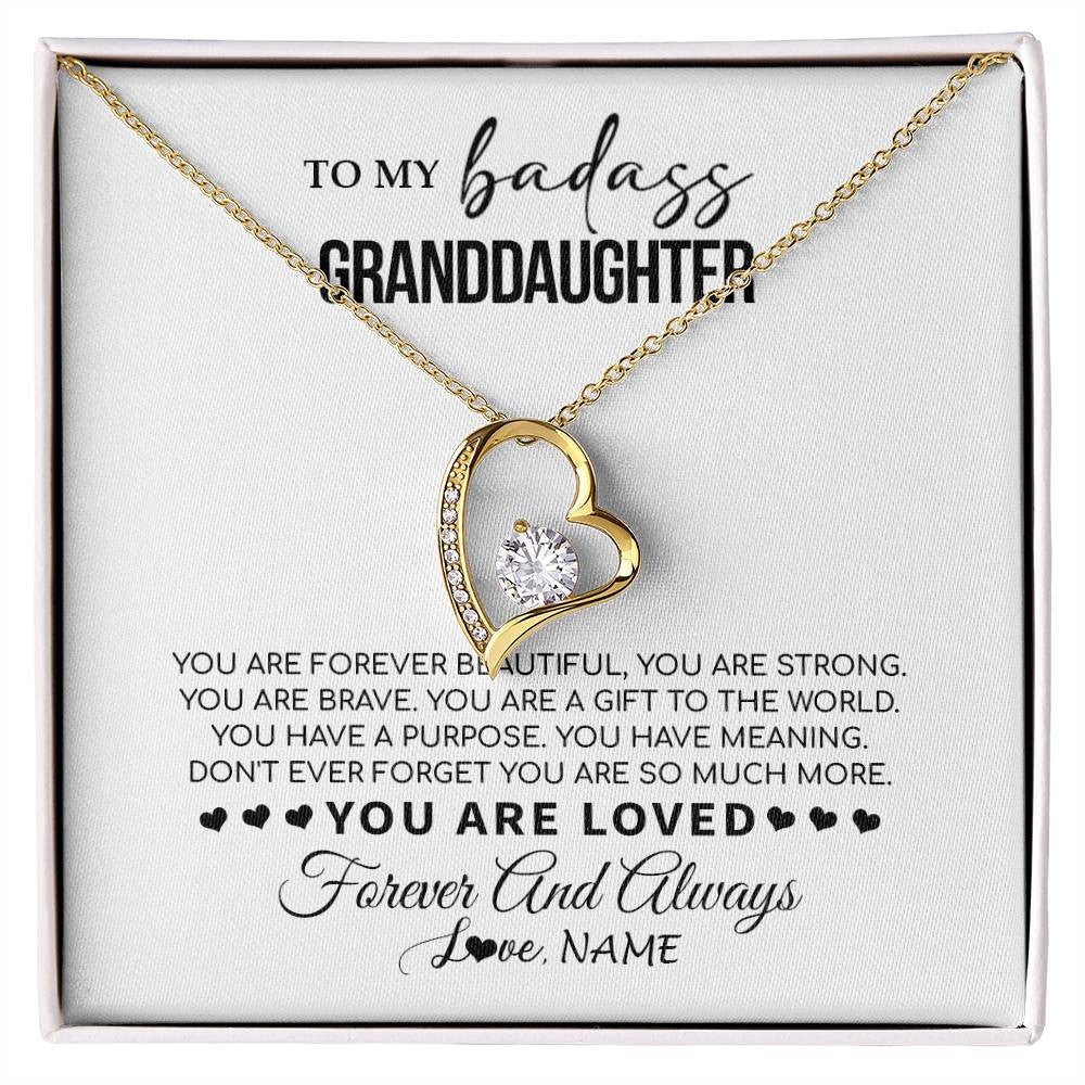 Personalized To My Granddaughter Necklace From Grandma You Are Forever Beautiful Granddaughter Birthday Graduation Christmas Customized Gift Box Message Card