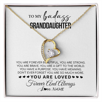 Personalized To My Granddaughter Necklace From Grandma You Are Forever Beautiful Granddaughter Birthday Graduation Christmas Customized Gift Box Message Card