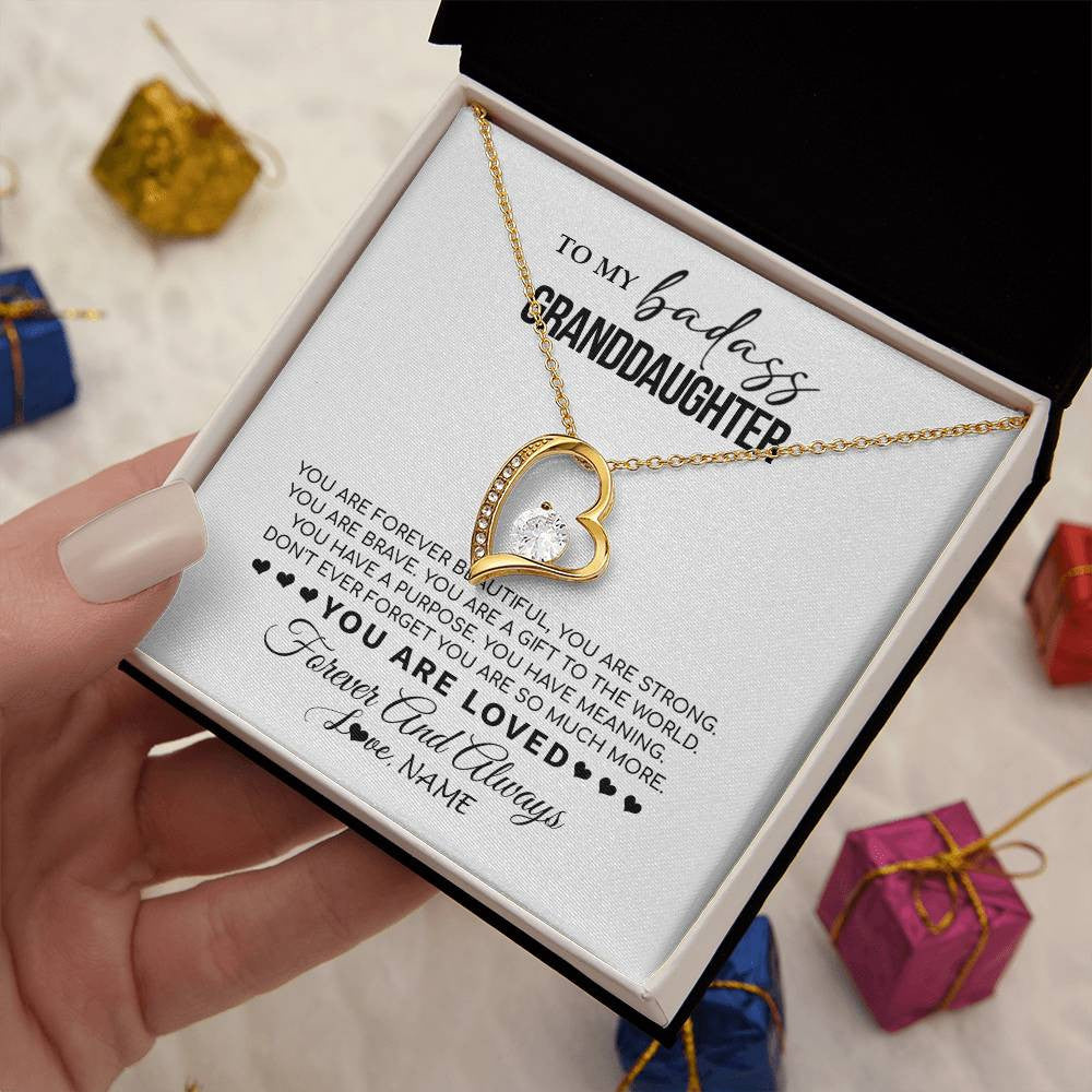 Personalized To My Granddaughter Necklace From Grandma You Are Forever Beautiful Granddaughter Birthday Graduation Christmas Customized Gift Box Message Card