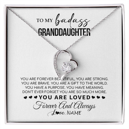 Personalized To My Granddaughter Necklace From Grandma You Are Forever Beautiful Granddaughter Birthday Graduation Christmas Customized Gift Box Message Card
