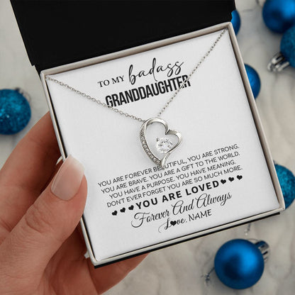Personalized To My Granddaughter Necklace From Grandma You Are Forever Beautiful Granddaughter Birthday Graduation Christmas Customized Gift Box Message Card
