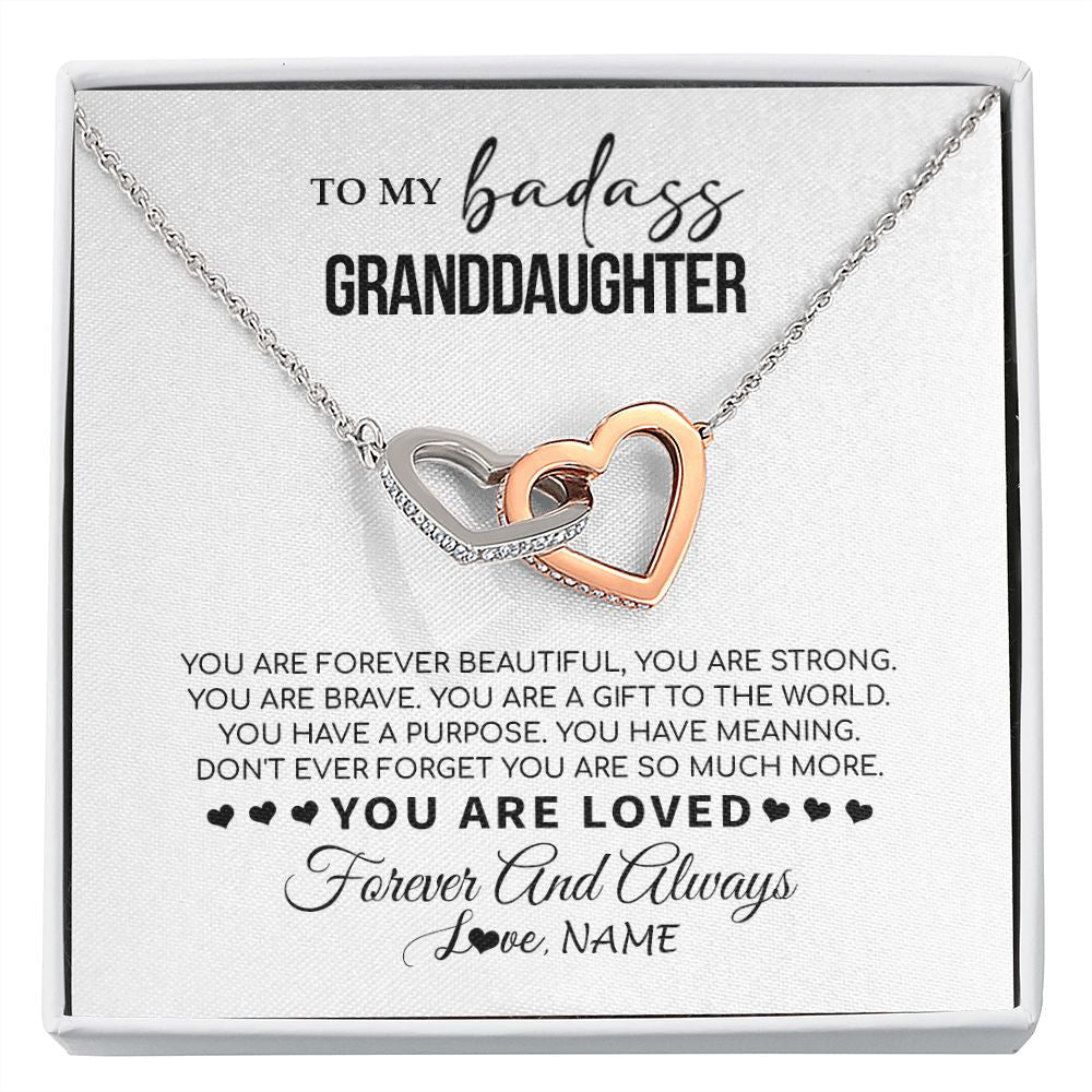 Personalized To My Granddaughter Necklace From Grandma You Are Forever Beautiful Granddaughter Birthday Graduation Christmas Customized Gift Box Message Card