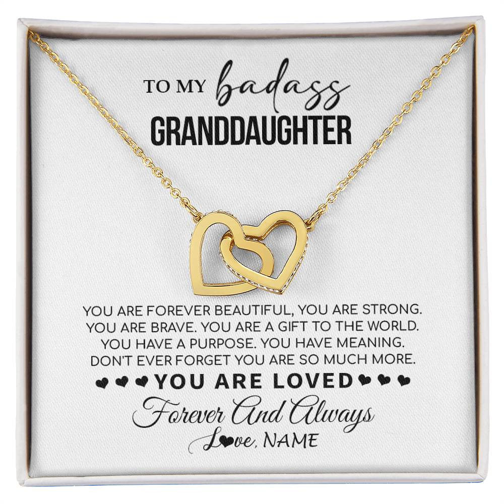 Personalized To My Granddaughter Necklace From Grandma You Are Forever Beautiful Granddaughter Birthday Graduation Christmas Customized Gift Box Message Card