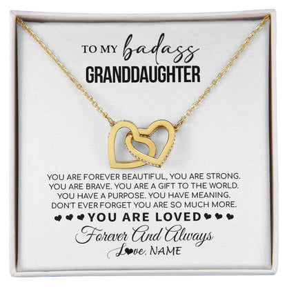Personalized To My Granddaughter Necklace From Grandma You Are Forever Beautiful Granddaughter Birthday Graduation Christmas Customized Gift Box Message Card