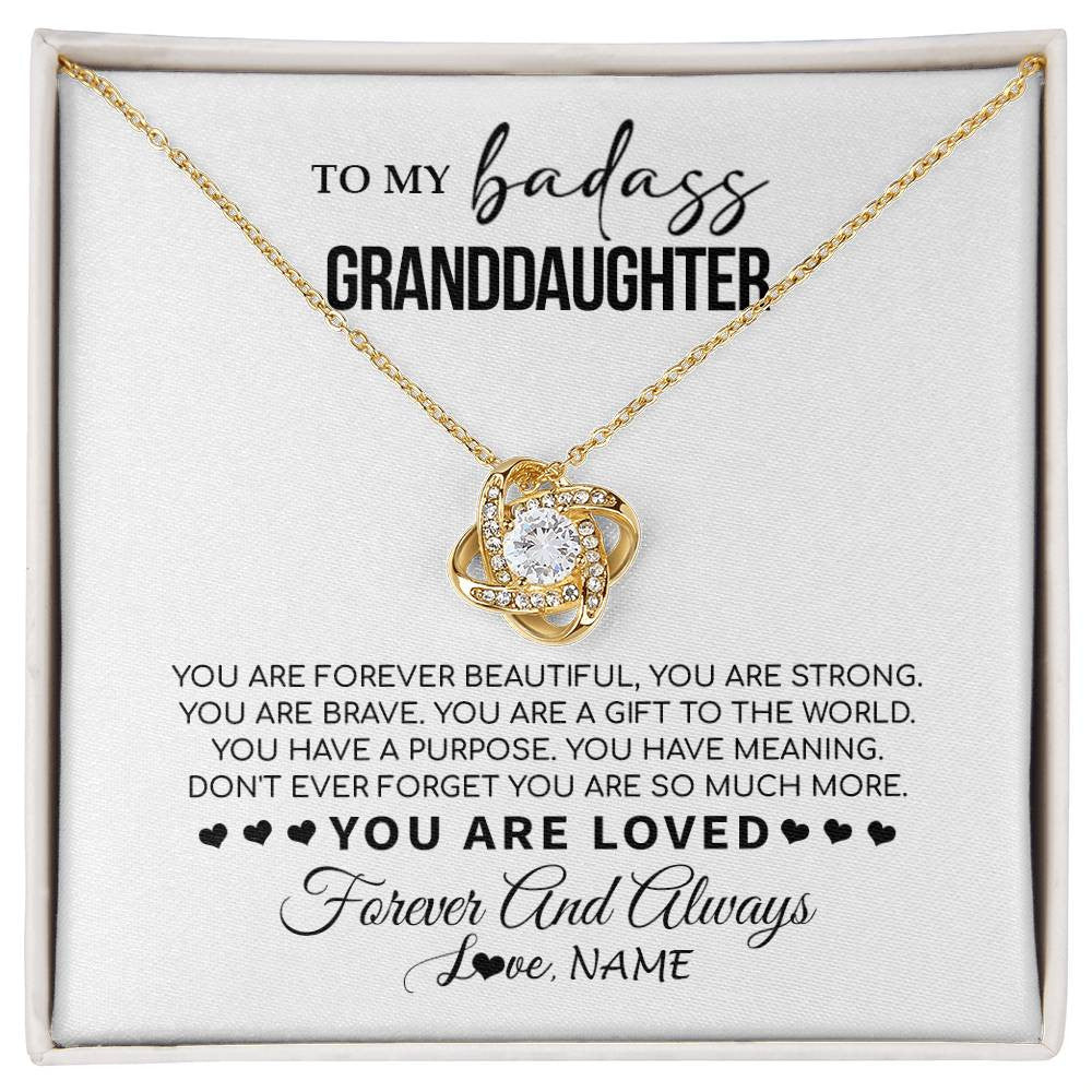 Personalized To My Granddaughter Necklace From Grandma You Are Forever Beautiful Granddaughter Birthday Graduation Christmas Customized Gift Box Message Card