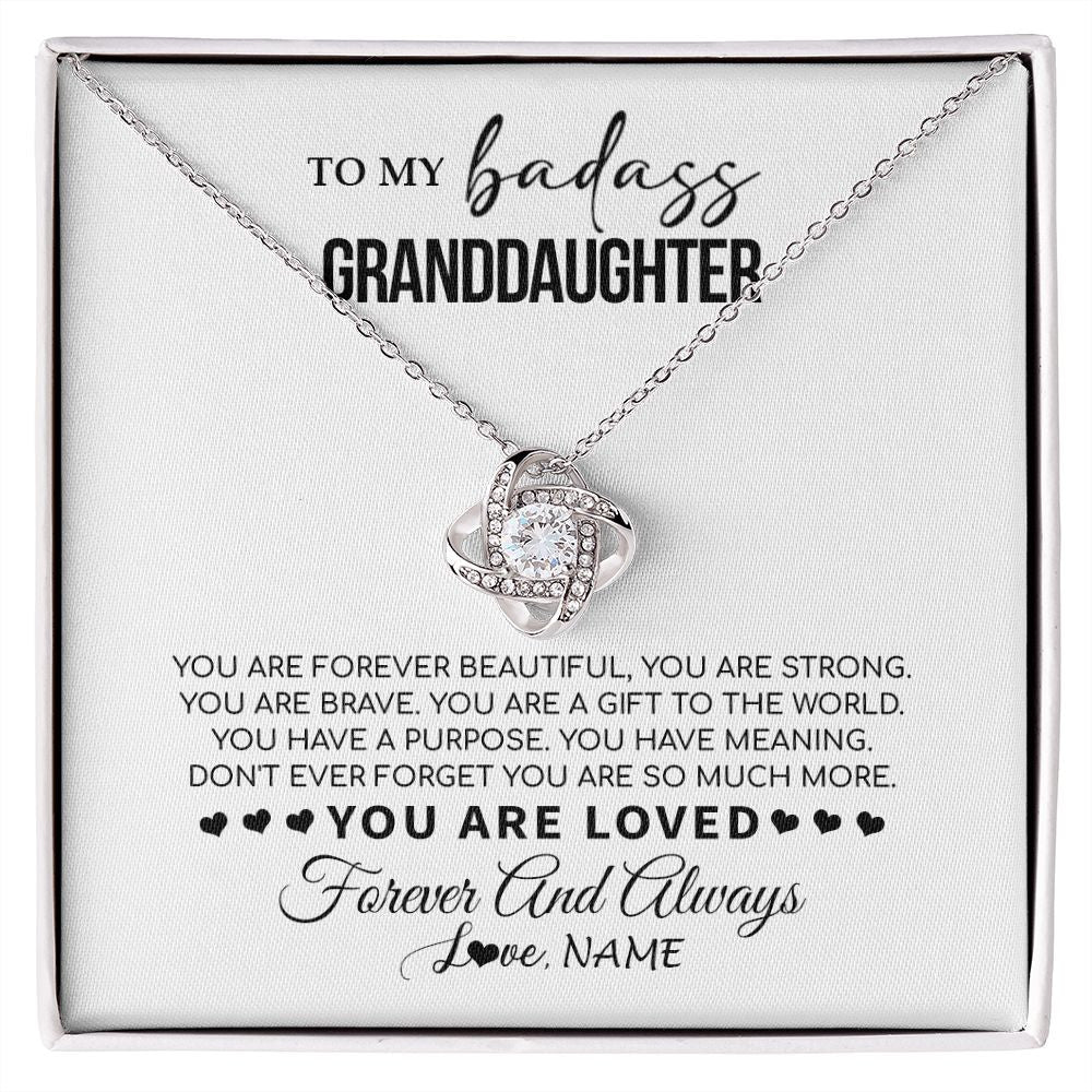 Personalized To My Granddaughter Necklace From Grandma You Are Forever Beautiful Granddaughter Birthday Graduation Christmas Customized Gift Box Message Card