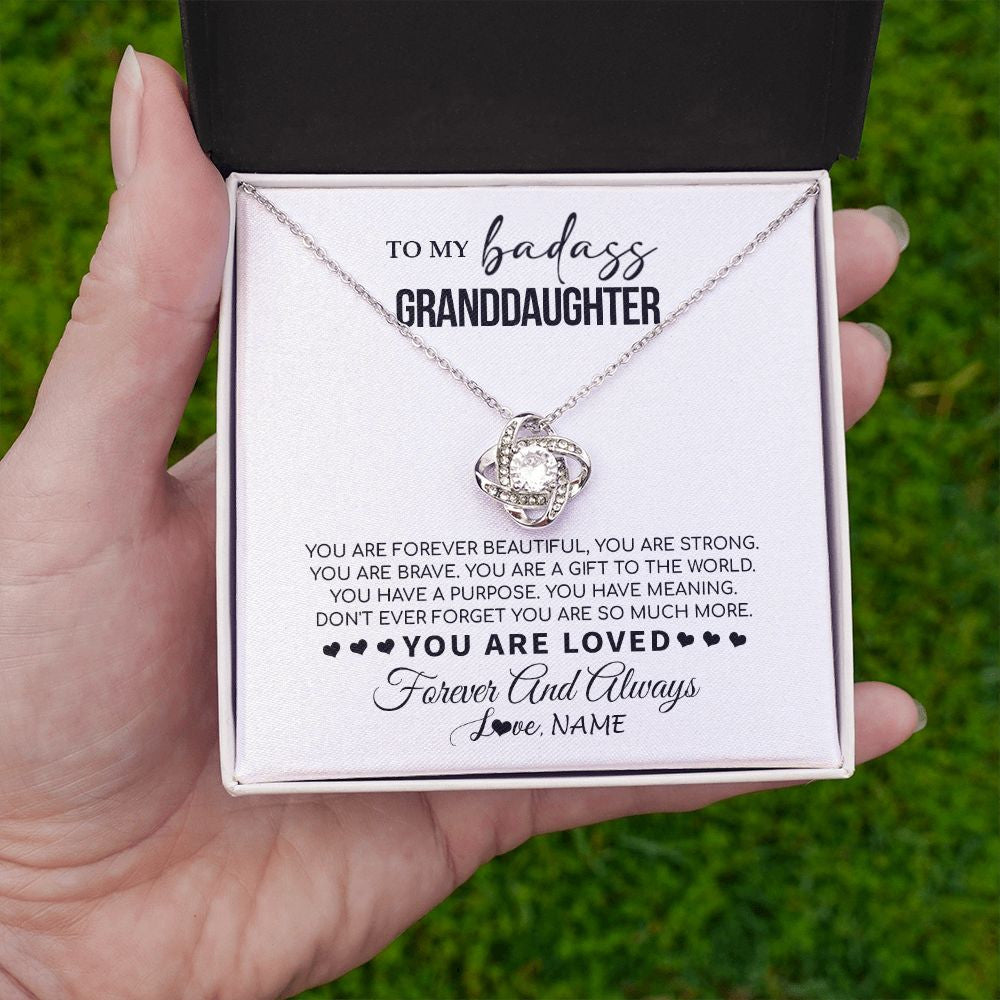 Personalized To My Granddaughter Necklace From Grandma You Are Forever Beautiful Granddaughter Birthday Graduation Christmas Customized Gift Box Message Card
