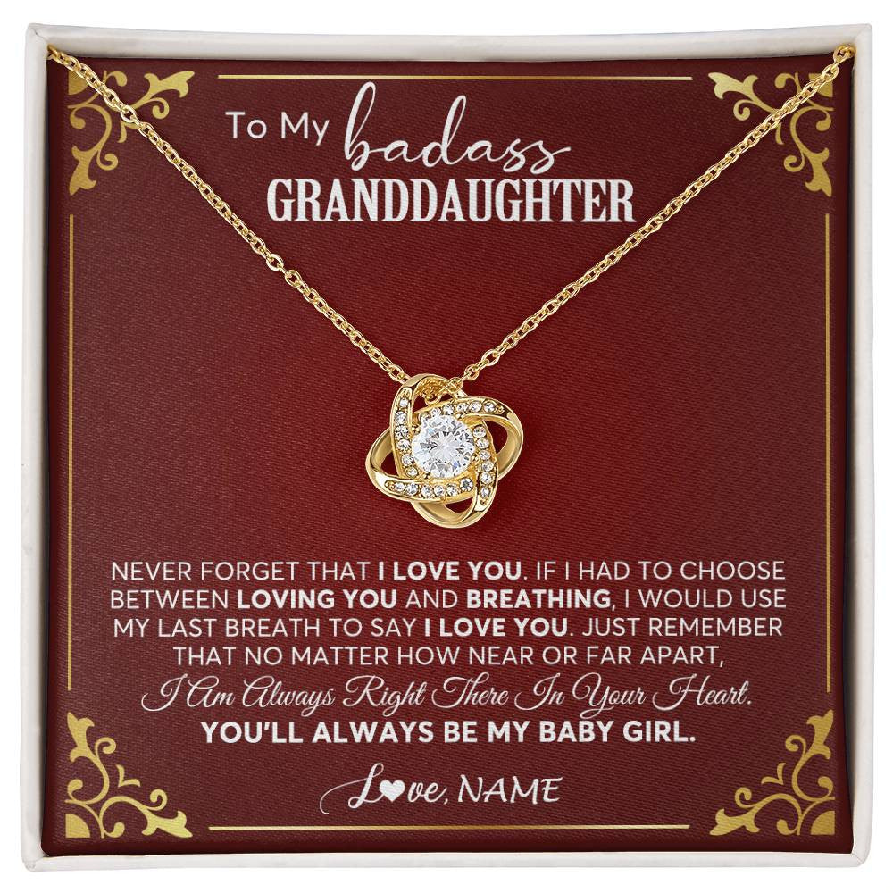 Personalized To My Granddaughter Necklace From Grandma You'll Always Be My Granddaughter Birthday Christmas Customized Gift Box Message Card