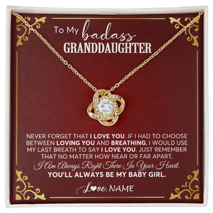 Personalized To My Granddaughter Necklace From Grandma You'll Always Be My Granddaughter Birthday Christmas Customized Gift Box Message Card