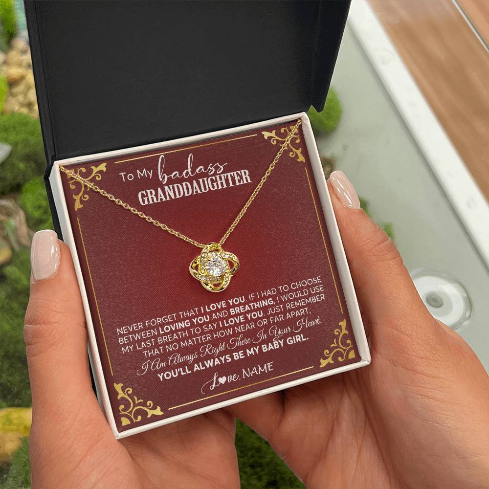 Personalized To My Granddaughter Necklace From Grandma You'll Always Be My Granddaughter Birthday Christmas Customized Gift Box Message Card