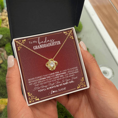 Personalized To My Granddaughter Necklace From Grandma You'll Always Be My Granddaughter Birthday Christmas Customized Gift Box Message Card