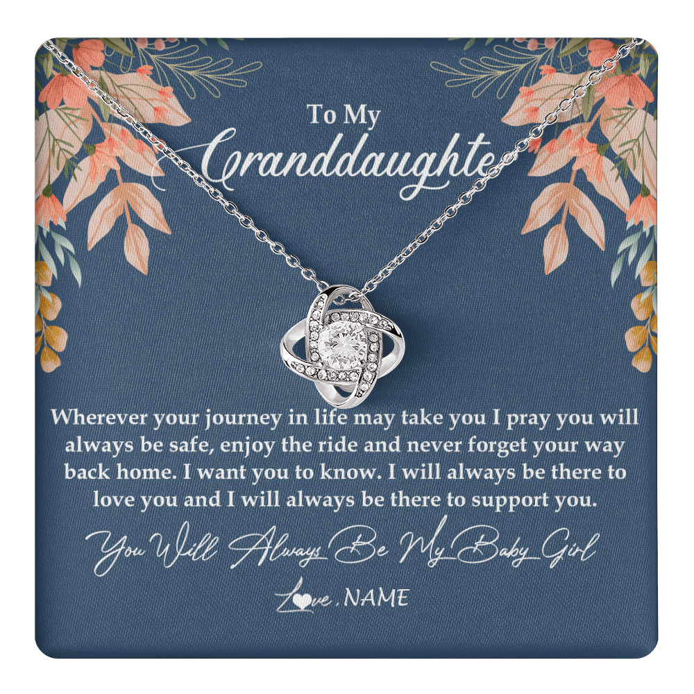 Personalized To My Granddaughter Necklace From Grandma You Will Always Be My Granddaughter Jewelry Birthday Christmas Customized Gift Box Message Card