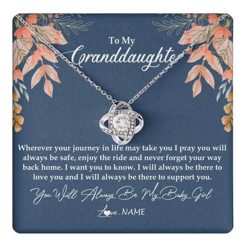 Personalized To My Granddaughter Necklace From Grandma You Will Always Be My Granddaughter Jewelry Birthday Christmas Customized Gift Box Message Card