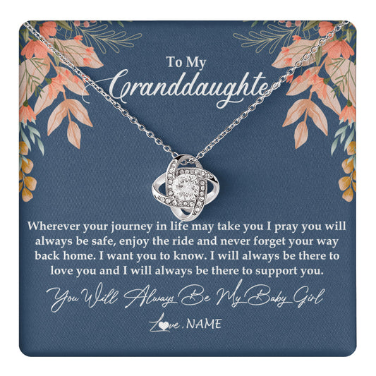 Personalized To My Granddaughter Necklace From Grandma You Will Always Be My Granddaughter Jewelry Birthday Christmas Customized Gift Box Message Card