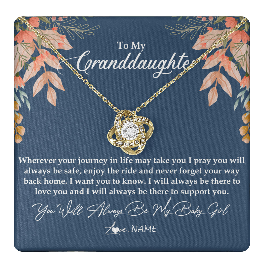 Personalized To My Granddaughter Necklace From Grandma You Will Always Be My Granddaughter Jewelry Birthday Christmas Customized Gift Box Message Card