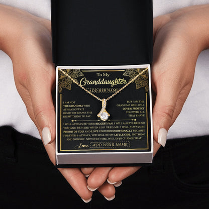 Personalized To My Granddaughter Necklace From Grandma Your Biggest Fan Birthday Gifts For Granddaughter Gifts Christmas Jewelry Custom Gift Box Message Card