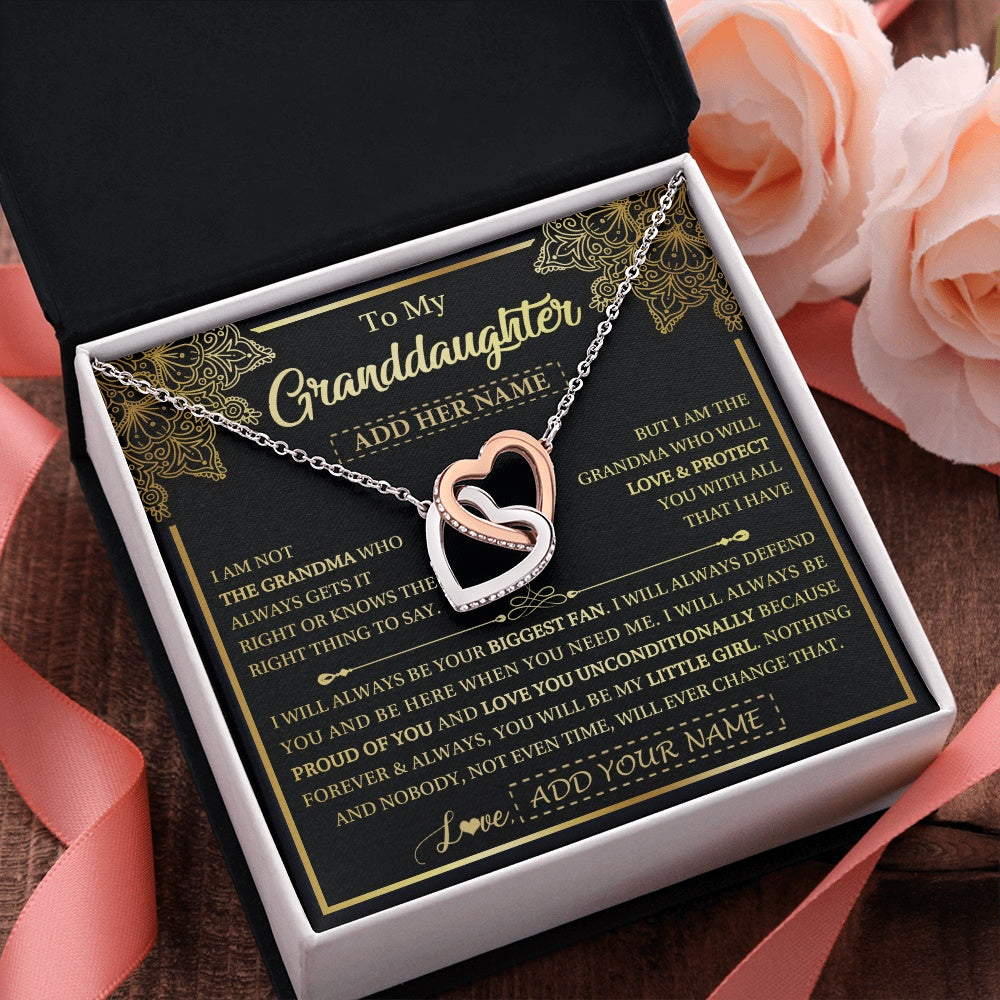 Personalized To My Granddaughter Necklace From Grandma Your Biggest Fan Birthday Gifts For Granddaughter Gifts Christmas Jewelry Custom Gift Box Message Card