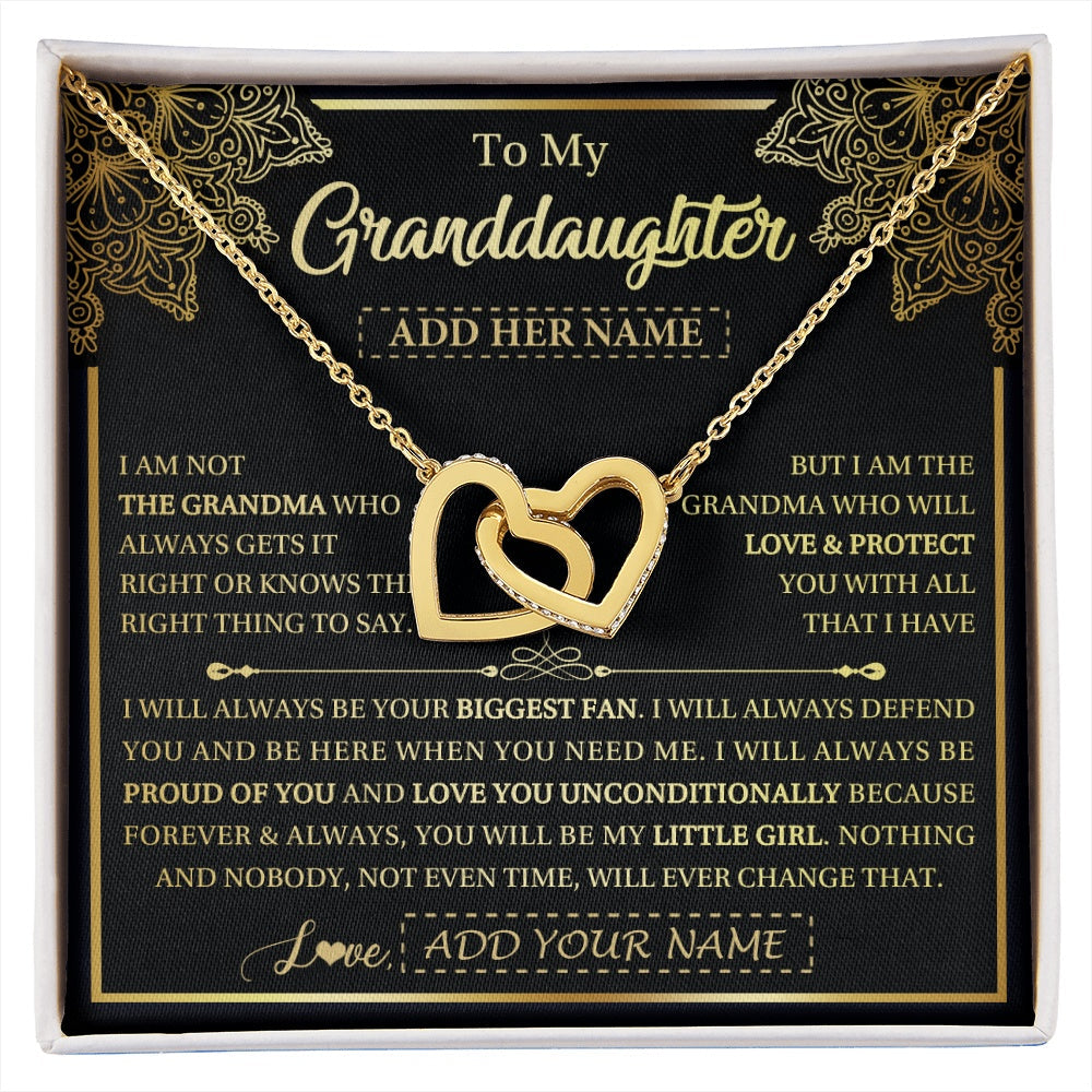 Personalized To My Granddaughter Necklace From Grandma Your Biggest Fan Birthday Gifts For Granddaughter Gifts Christmas Jewelry Custom Gift Box Message Card