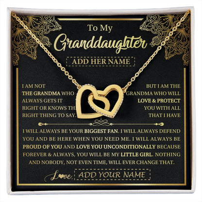Personalized To My Granddaughter Necklace From Grandma Your Biggest Fan Birthday Gifts For Granddaughter Gifts Christmas Jewelry Custom Gift Box Message Card