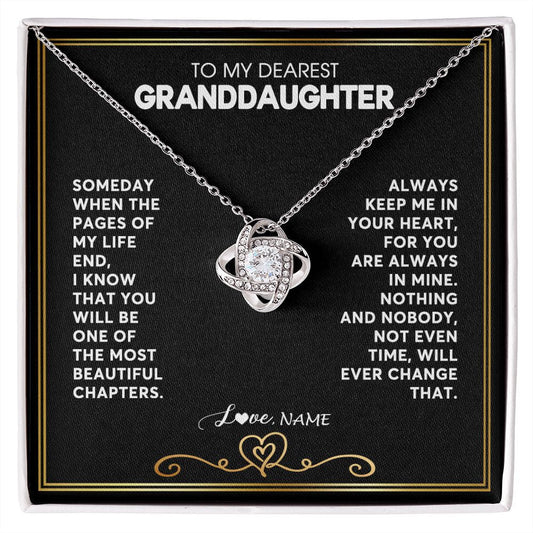 Personalized To My Granddaughter Necklace From Grandmother Papa When The Pages Of My Life End Granddaughter Birthday Christmas Customized Gift Box Message Card