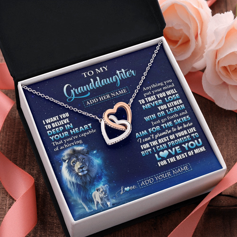 Personalized To My Granddaughter Necklace From Grandpa Believe Your Heart Granddaughter Gift Birthday Graduation Christmas Customized Gift Box Message Card