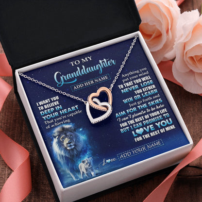 Personalized To My Granddaughter Necklace From Grandpa Believe Your Heart Granddaughter Gift Birthday Graduation Christmas Customized Gift Box Message Card