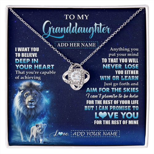 Personalized To My Granddaughter Necklace From Grandpa Believe Your Heart Granddaughter Gift Birthday Graduation Christmas Customized Gift Box Message Card