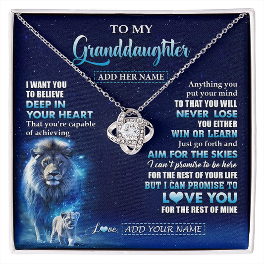 Personalized To My Granddaughter Necklace From Grandpa Believe Your Heart Granddaughter Gift Birthday Graduation Christmas Customized Gift Box Message Card