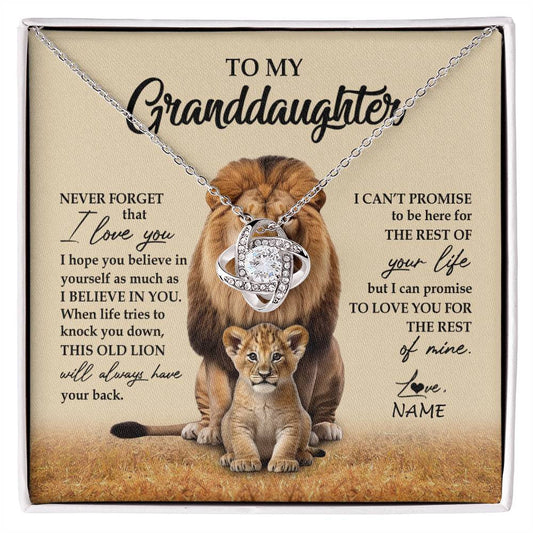 Personalized To My Granddaughter Necklace From Grandpa Papa Lion Never Forget That I Love You Granddaughter Jewelry Birthday Christmas Customized Message Card