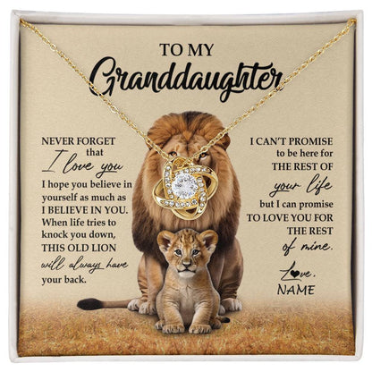 Personalized To My Granddaughter Necklace From Grandpa Papa Lion Never Forget That I Love You Granddaughter Jewelry Birthday Christmas Customized Message Card