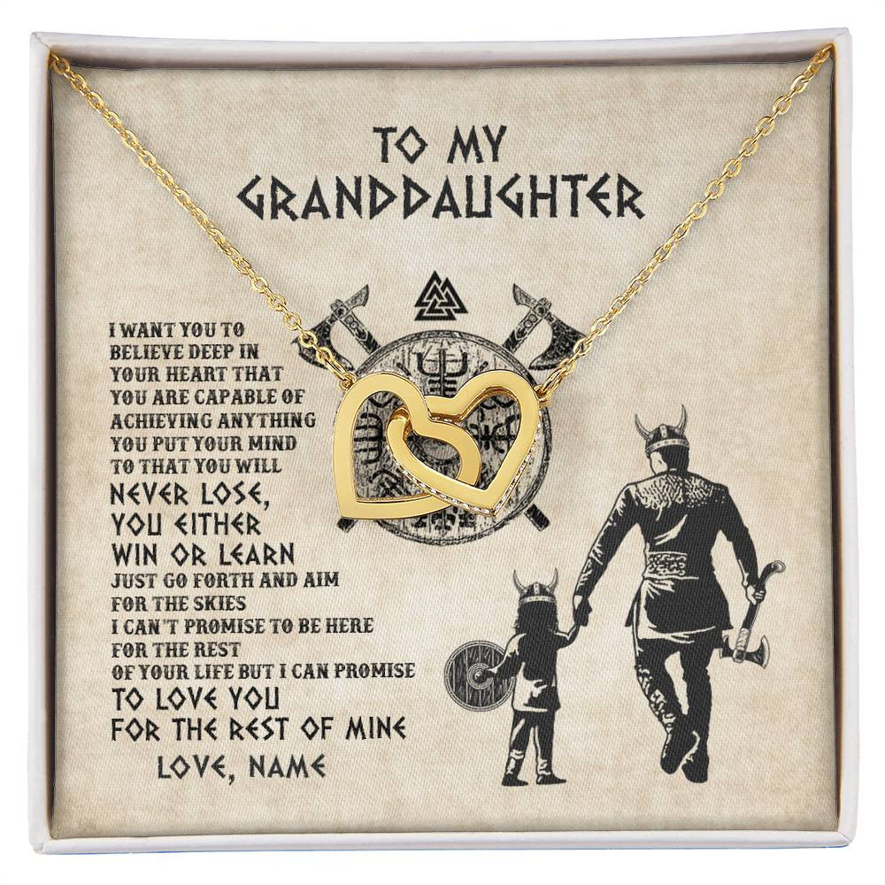 Personalized To My Granddaughter Necklace From Grandpa Papa You Will Never Lose Viking Granddaughter Birthday Graduation Christmas Customized Message Card