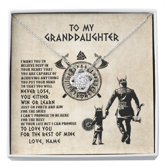 Personalized To My Granddaughter Necklace From Grandpa Papa You Will Never Lose Viking Granddaughter Birthday Graduation Christmas Customized Message Card