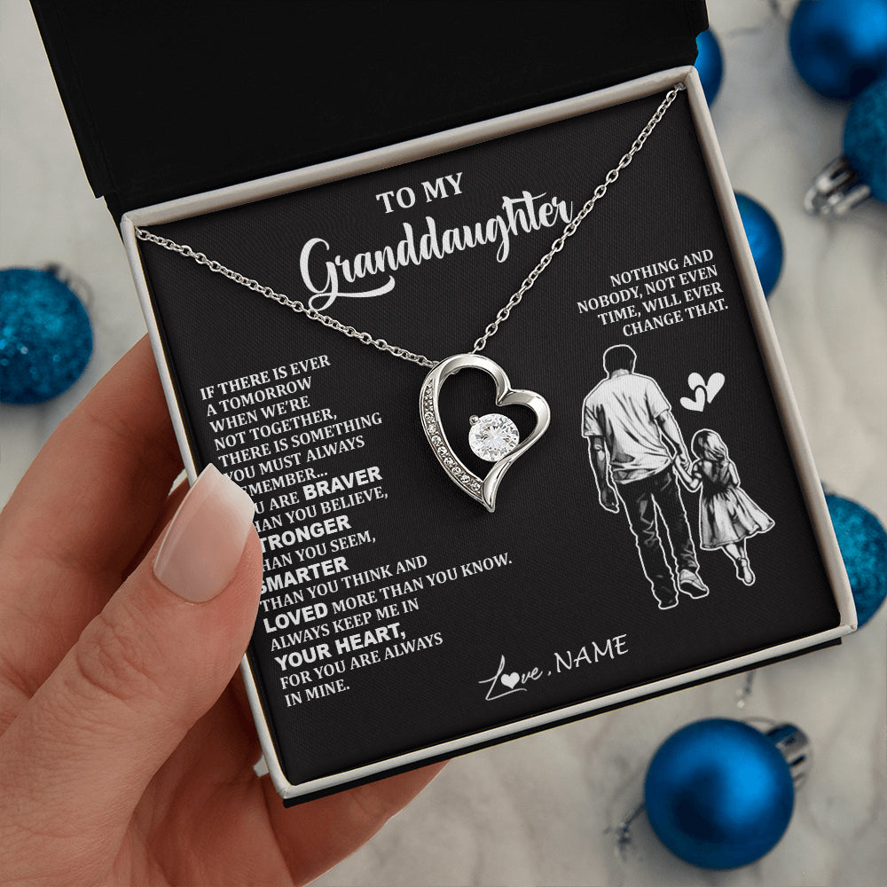 Personalized To My Granddaughter Necklace From Grandpa You Are Always In Mine Beautiful Granddaughter Birthday Graduation Christmas With Gift Box Message Card