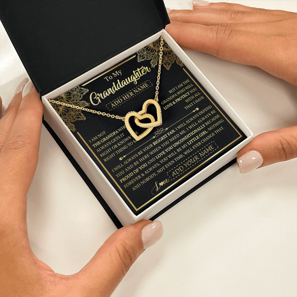 Personalized To My Granddaughter Necklace From Grandpa Your Biggest Fan Birthday Gifts For Granddaughter Gifts Christmas Jewelry Custom Gift Box Message Card
