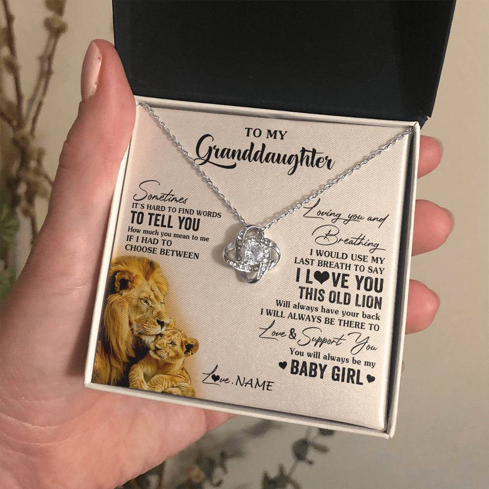 Personalized To My Granddaughter Necklace From Papa Grandpa I Love You This Old Lion Granddaughter Birthday Christmas Customized Gift Box Message Card