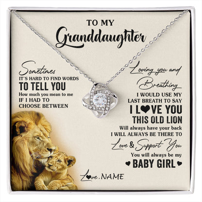 Personalized To My Granddaughter Necklace From Papa Grandpa I Love You This Old Lion Granddaughter Birthday Christmas Customized Gift Box Message Card