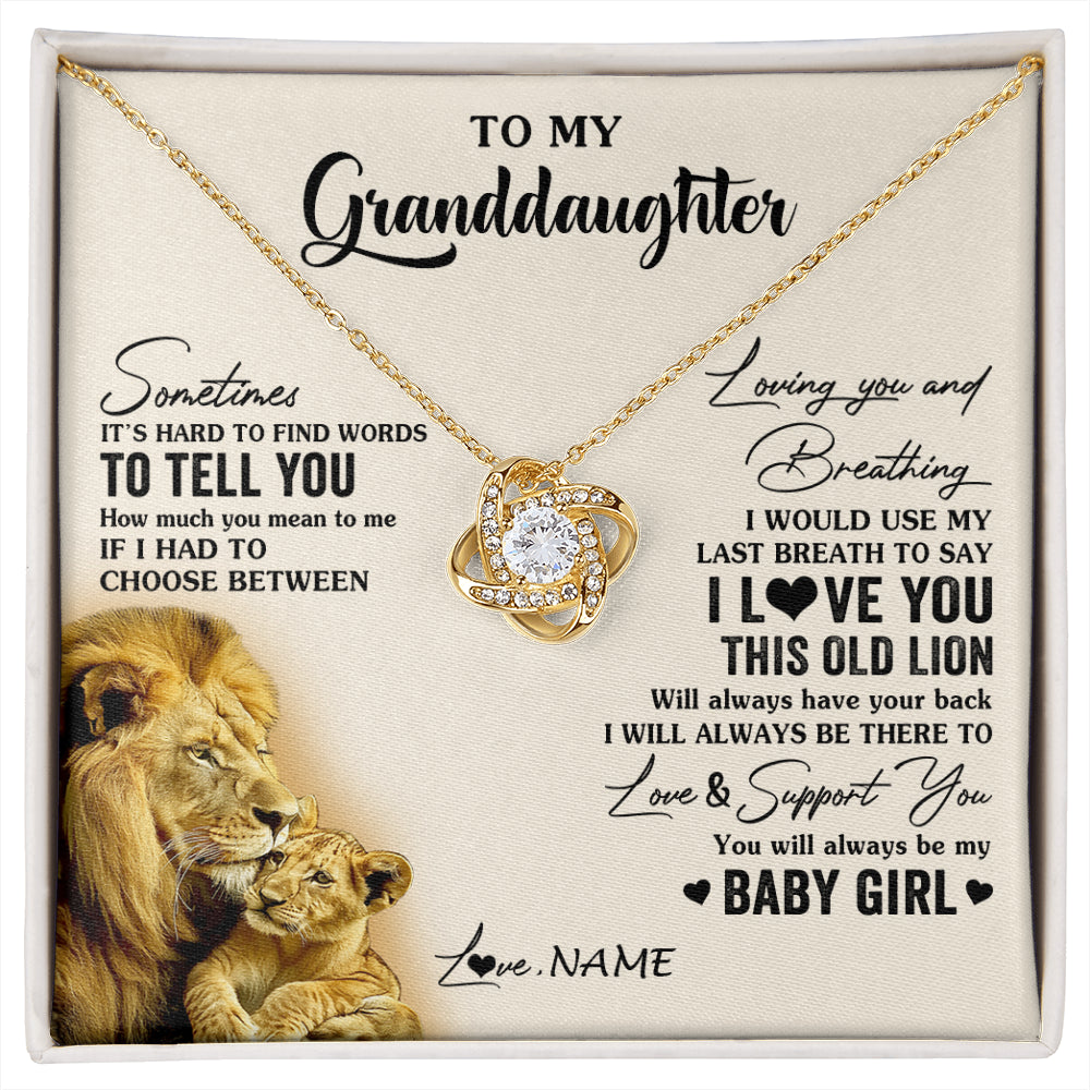 Personalized To My Granddaughter Necklace From Papa Grandpa I Love You This Old Lion Granddaughter Birthday Christmas Customized Gift Box Message Card