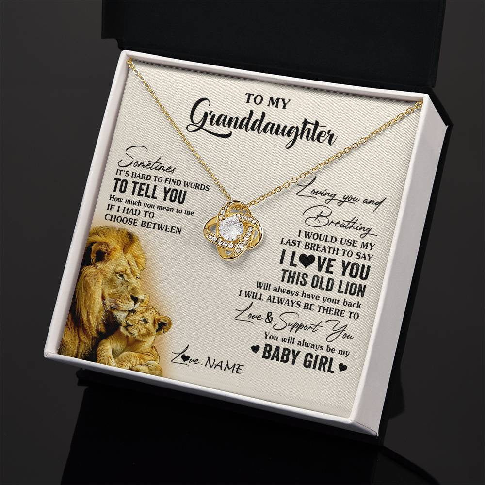 Personalized To My Granddaughter Necklace From Papa Grandpa I Love You This Old Lion Granddaughter Birthday Christmas Customized Gift Box Message Card