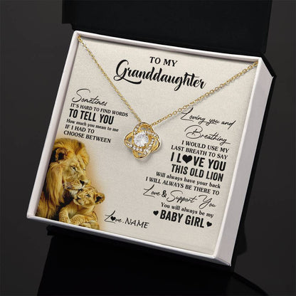Personalized To My Granddaughter Necklace From Papa Grandpa I Love You This Old Lion Granddaughter Birthday Christmas Customized Gift Box Message Card