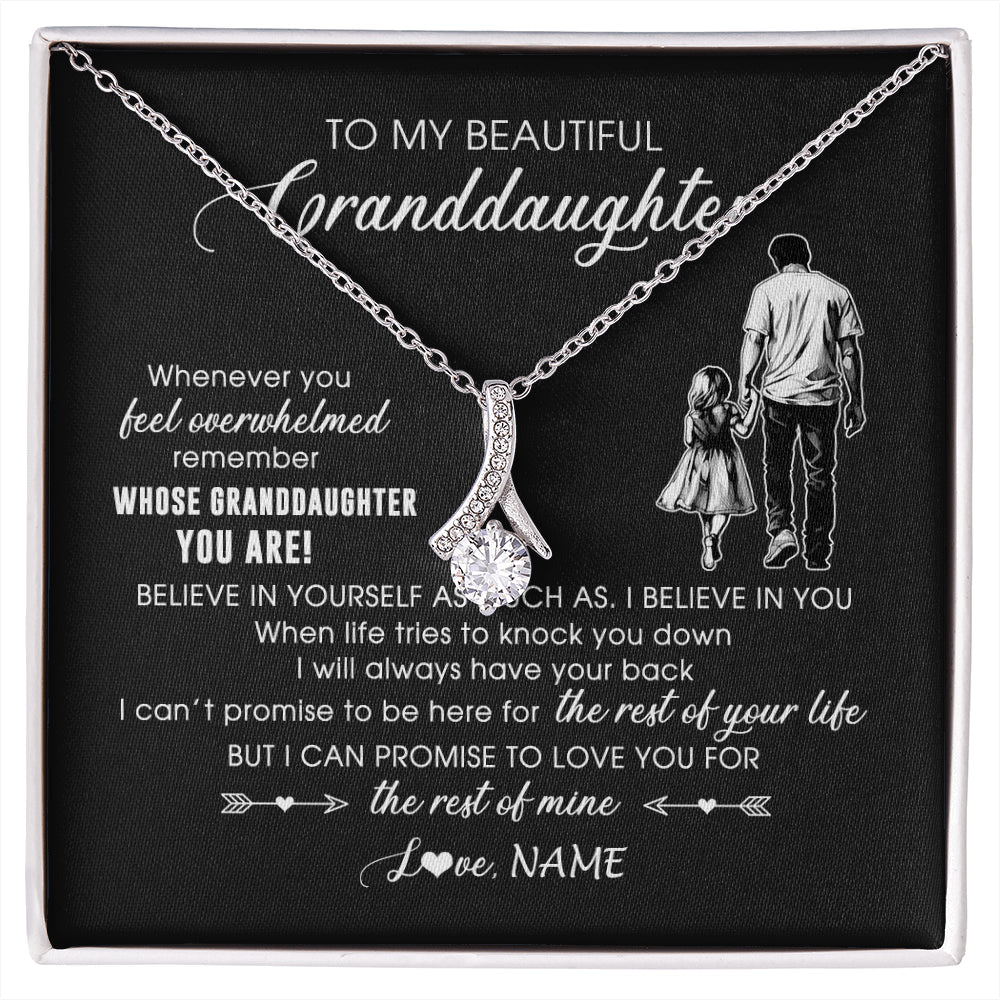 Personalized To My Granddaughter Necklace From Papa Grandpa Whenever You Feel Overwhelmed Granddaughter Jewelry Birthday Christmas Customized Message Card