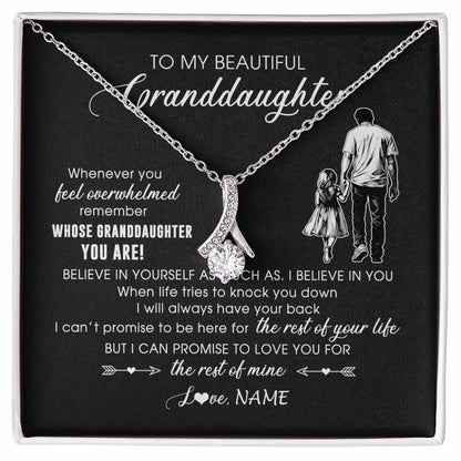 Personalized To My Granddaughter Necklace From Papa Grandpa Whenever You Feel Overwhelmed Granddaughter Jewelry Birthday Christmas Customized Message Card