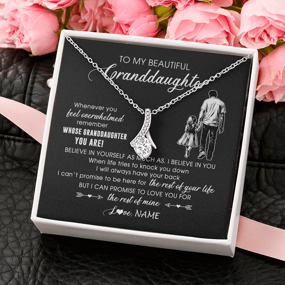 Personalized To My Granddaughter Necklace From Papa Grandpa Whenever You Feel Overwhelmed Granddaughter Jewelry Birthday Christmas Customized Message Card