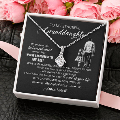 Personalized To My Granddaughter Necklace From Papa Grandpa Whenever You Feel Overwhelmed Granddaughter Jewelry Birthday Christmas Customized Message Card