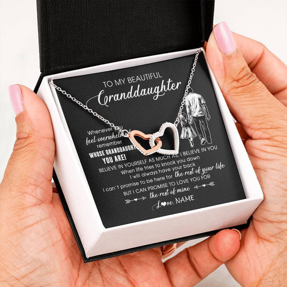 Personalized To My Granddaughter Necklace From Papa Grandpa Whenever You Feel Overwhelmed Granddaughter Jewelry Birthday Christmas Customized Message Card