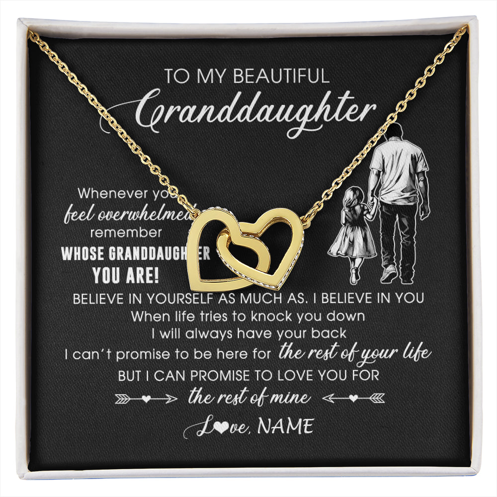 Personalized To My Granddaughter Necklace From Papa Grandpa Whenever You Feel Overwhelmed Granddaughter Jewelry Birthday Christmas Customized Message Card