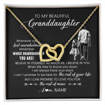 Personalized To My Granddaughter Necklace From Papa Grandpa Whenever You Feel Overwhelmed Granddaughter Jewelry Birthday Christmas Customized Message Card